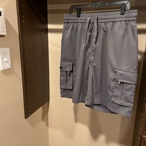 NFINITY Gray Cargo Shorts Lightweight and Versatile